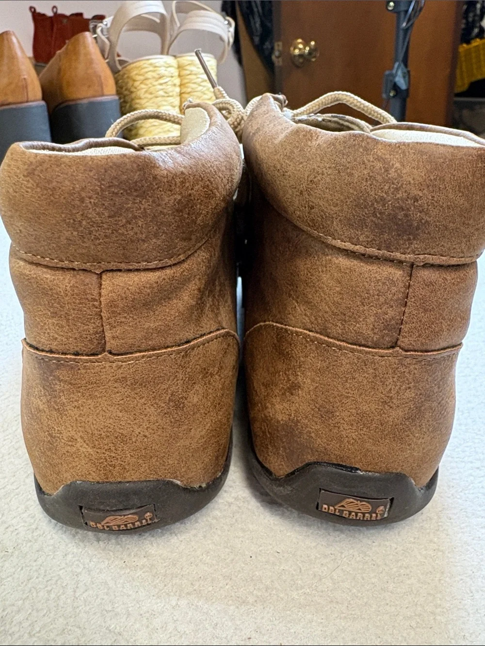 DBL Barrel Kids' Moccasin Shoes in Brown with Camo